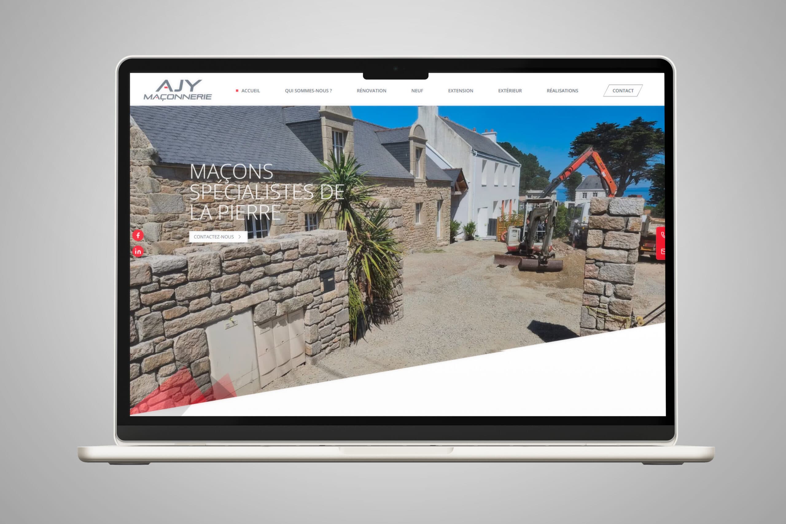 Réalisation web Ajy Maçonnerie